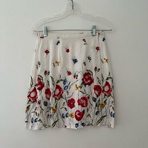 VTG I.V.Y. Living Elegant Floral A-Line mid-length Skirt